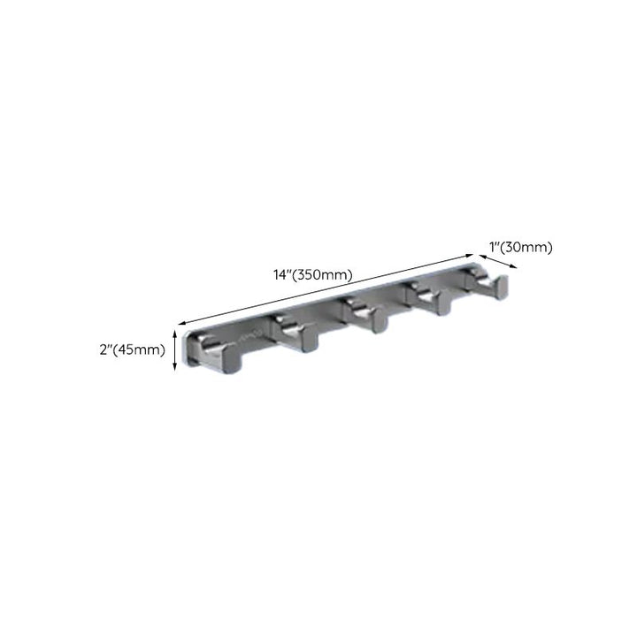 Lisslune | Contemporary bathroom accessory set made of aluminum with towel holder/bath shelf
