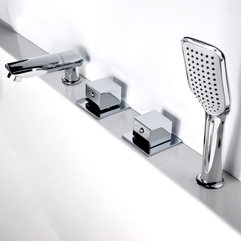 Lisslune | Wall-mounted Copper Roman Bathtub Faucet Low Arc Roman Bathtub Filler Trim