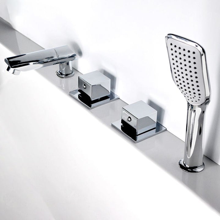 Lisslune | Wall-mounted Copper Roman Bathtub Faucet Low Arc Roman Bathtub Filler Trim