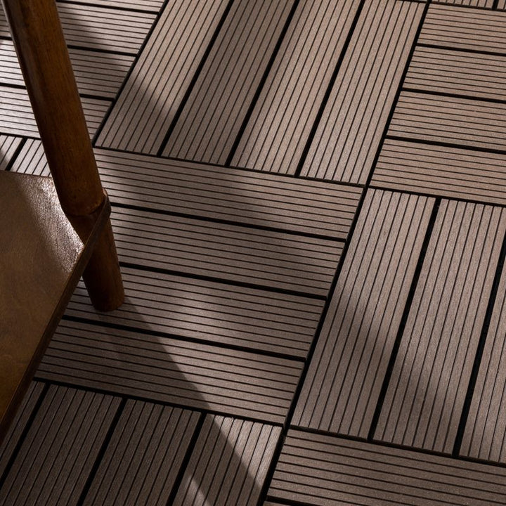 Lisslune | Wood deck board outdoor non-slip embossed floor panel