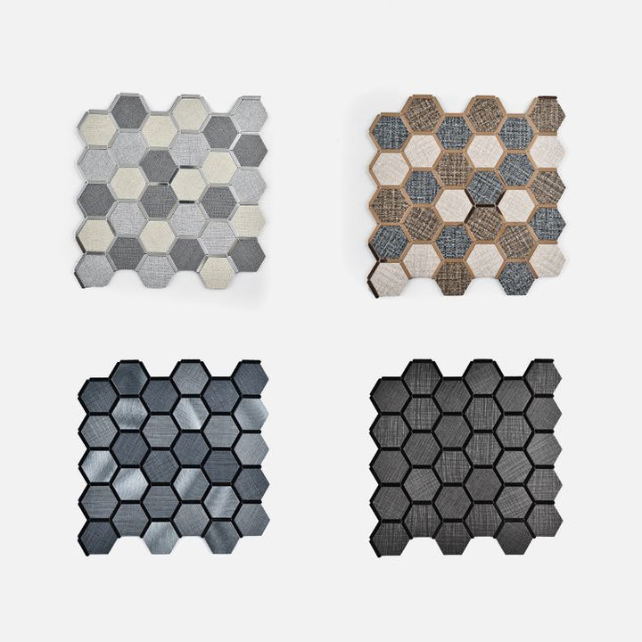 Lisslune | Mosaic Tile Wallpaper Hexagonal Shape Peel and Stick Backsplash