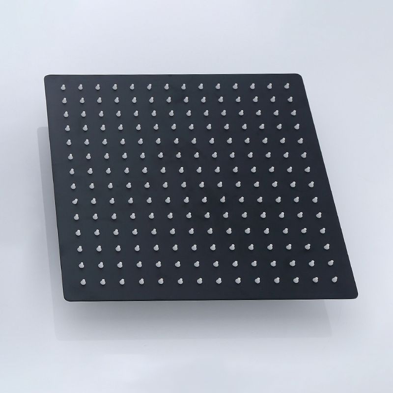 Lisslune | Black Square Fest Shower Head Modern Style Wall Mounted Shower Head