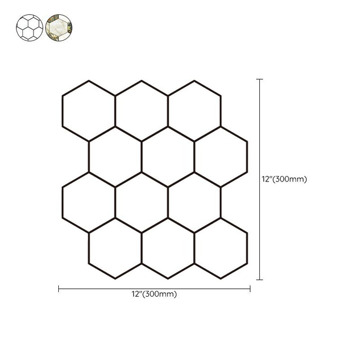 Lisslune | Peel and Stick Hexagonal Tiles Waterproof Peel & Stick Tile for Shower 2-Pack