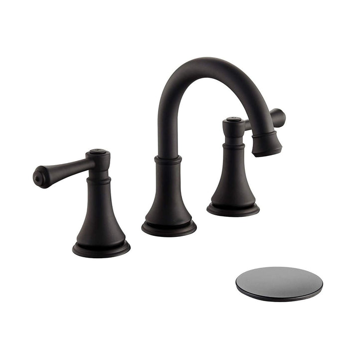 Lisslune | Modern Sink Faucet Widespread Faucet with 2 Handles and 3 Holes