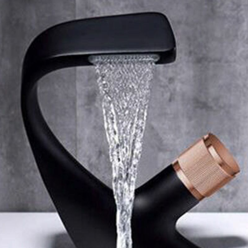 Lisslune | Contemporary Container Copper Brass Knob Handle Low Arch Container Faucet