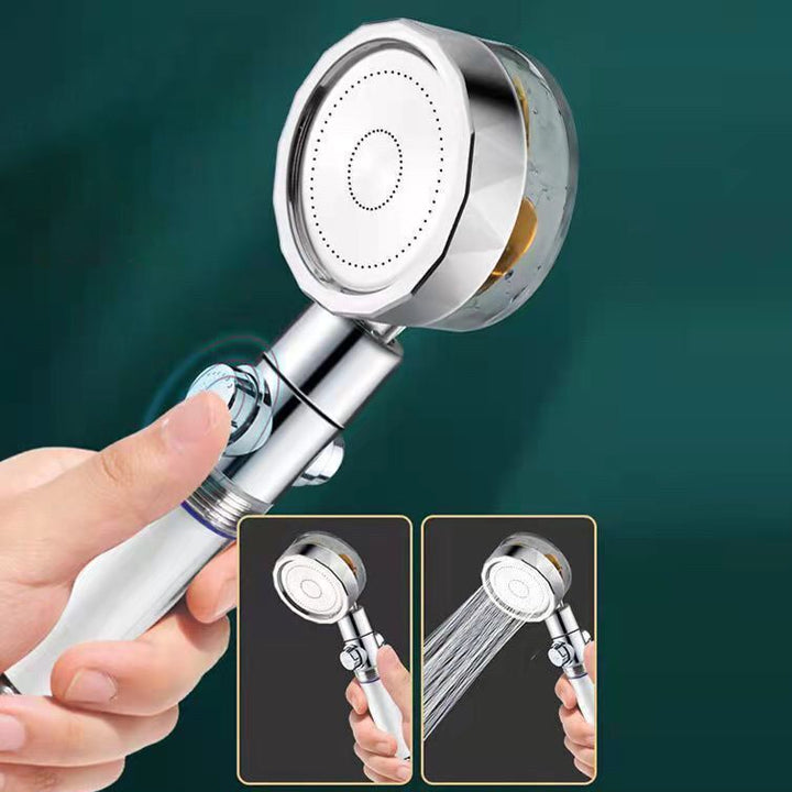 Lisslune | Round shower head adjustable water flow handheld shower head with water filtration