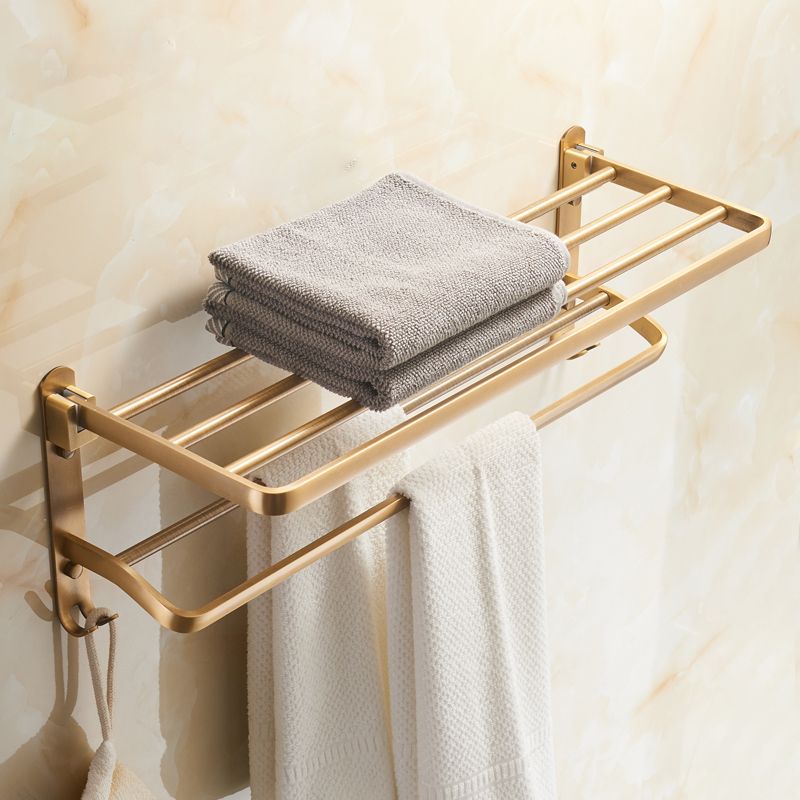 Lisslune | Vintage Bronze Bathroom Accessories Set Brushed Brass Towel Bar/Paper Holder/Bath Shelf