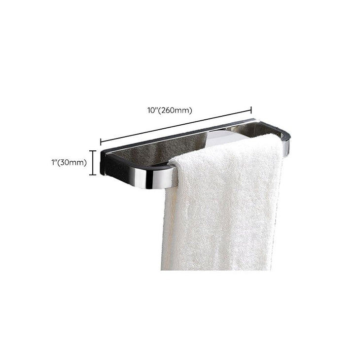 Lisslune | Polished Chrome Modern Bathroom Accessory Set made of Stainless Steel Towel Holder/Soap Dish