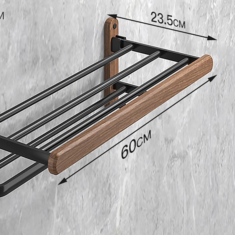 Lisslune | Metal and Wood Bathroom Accessories as Single Item or as Set without Drilling