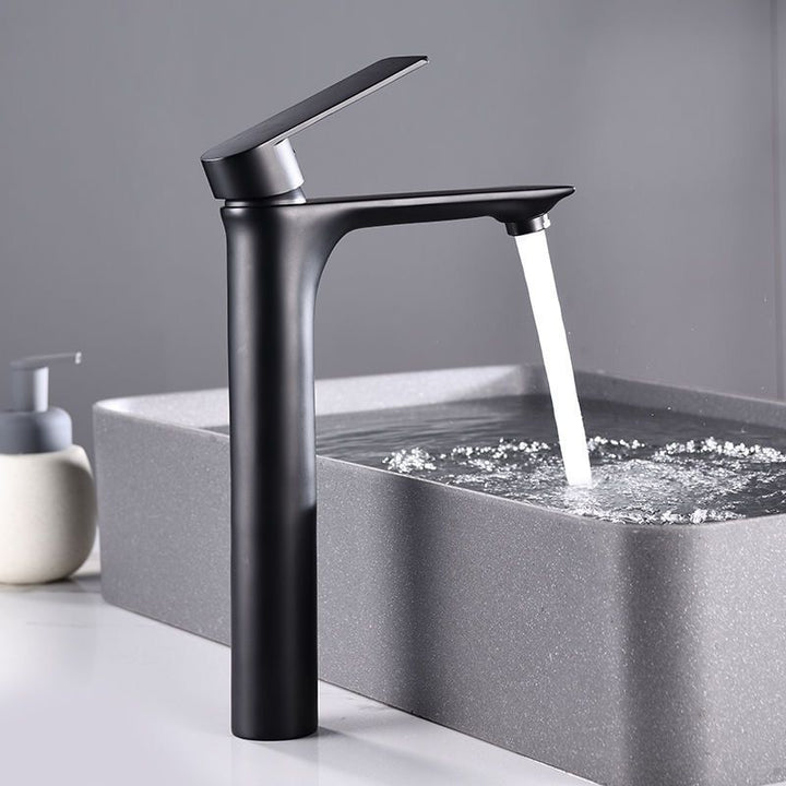 Lisslune | Glam Vessel Sink Faucet Brass Lever Handles with Water Hose Sink Fixture