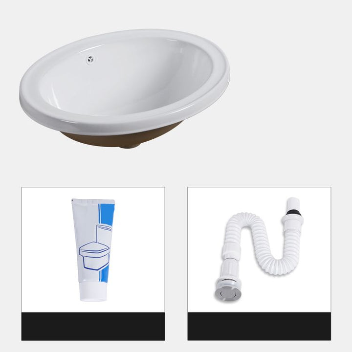 Lisslune | Traditional square washstand ceramics metal under-counter sink