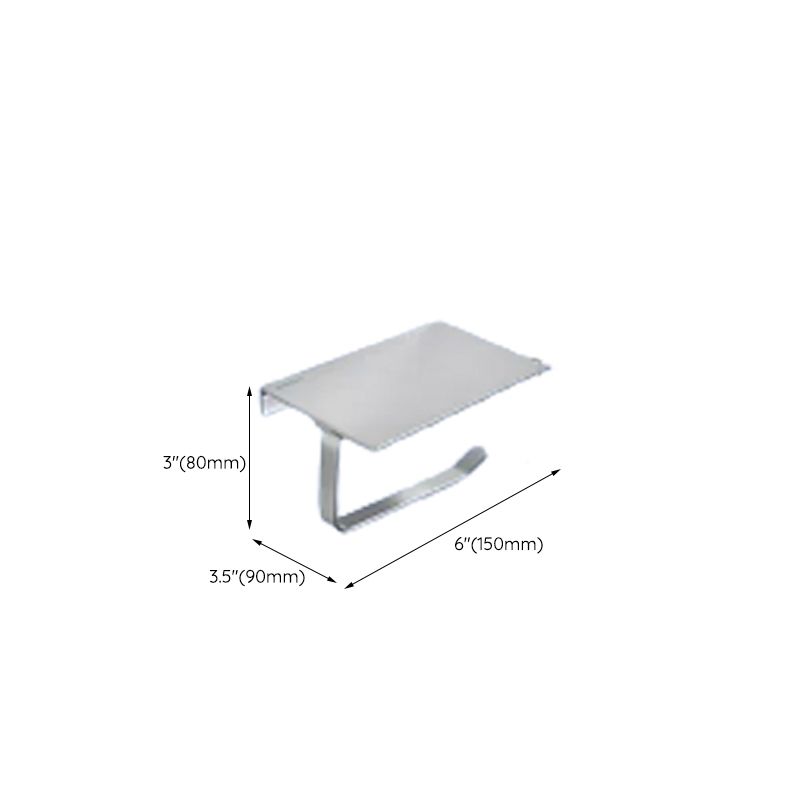 Lisslune | Contemporary bathroom accessory set made of aluminum with towel holder/bath shelf
