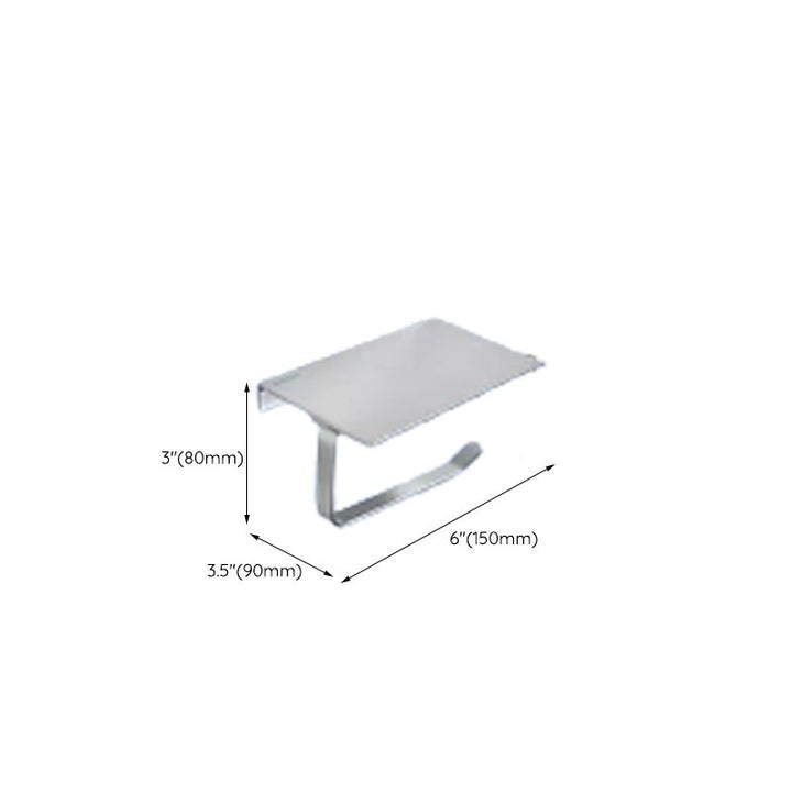 Lisslune | Contemporary bathroom accessory set made of aluminum with towel holder/bath shelf