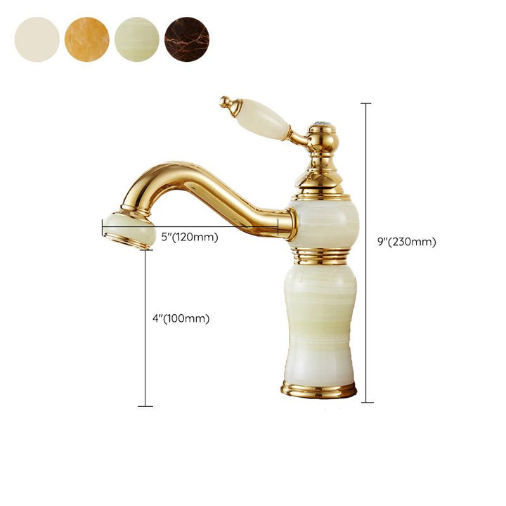 Lisslune | Glam Basin Tap Lever Handle Low Arc Basin Tap Bathroom Tap