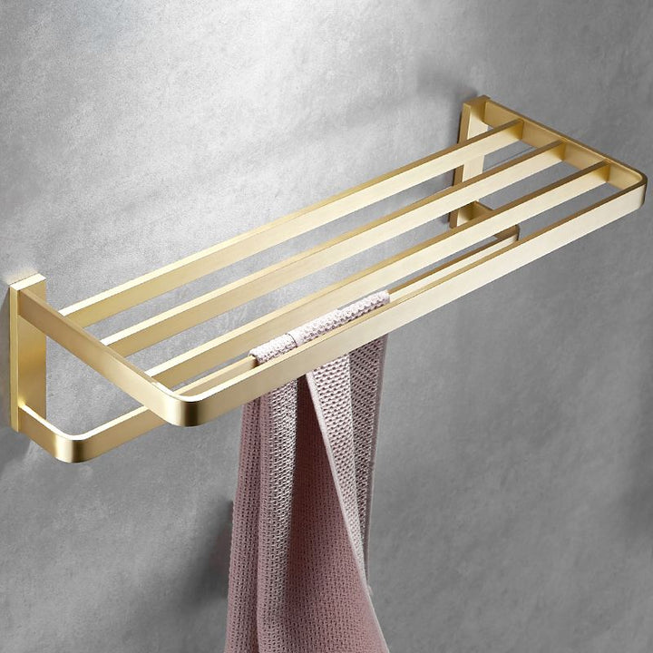 Lisslune | Brushed Brass Bathroom Hardware Set Retro Golden Bathroom Accessory Set