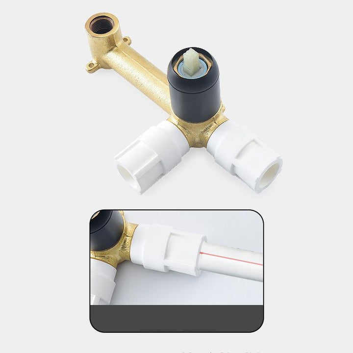 Lisslune | Wall-mounted Metallic Bathtub Faucet Low Arc Pipe Bathtub Tap