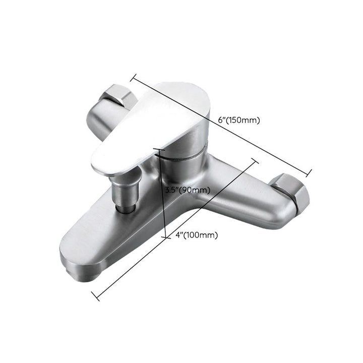 Lisslune | Contemporary Bathtub Filling Trim 304 Stainless Steel Wall Mounted Bathtub Faucet