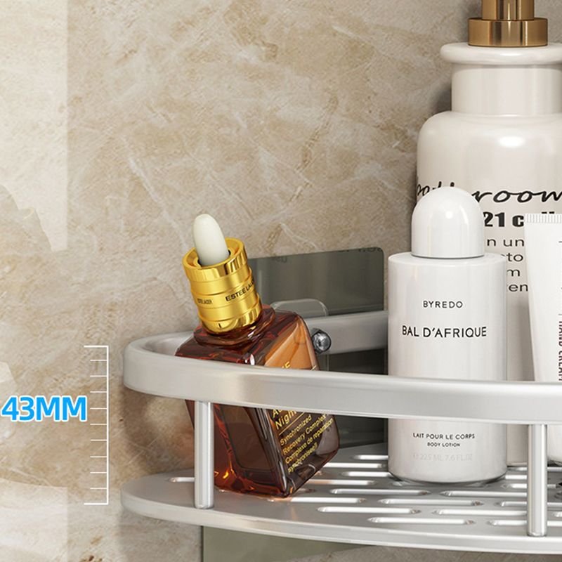 Lisslune | Silver/Black Bathroom Accessories Set Modern 1/2/3 - Piece Bathroom Shelf