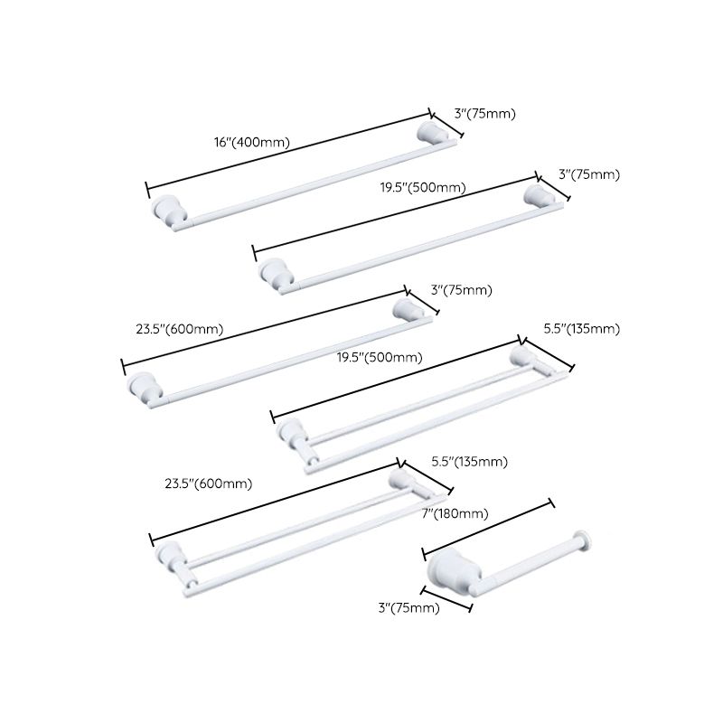 Lisslune | Contemporary white bathroom accessories as a single piece or in a set