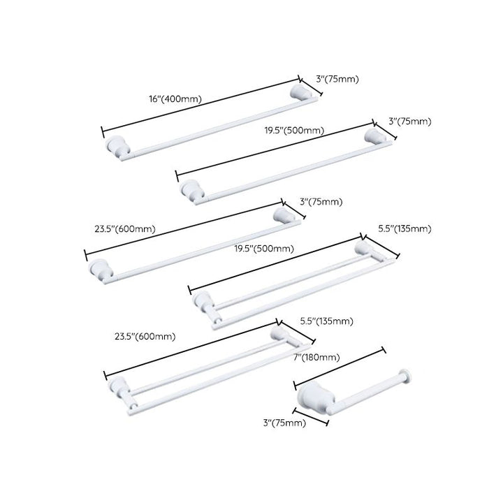 Lisslune | Contemporary white bathroom accessories as a single piece or in a set