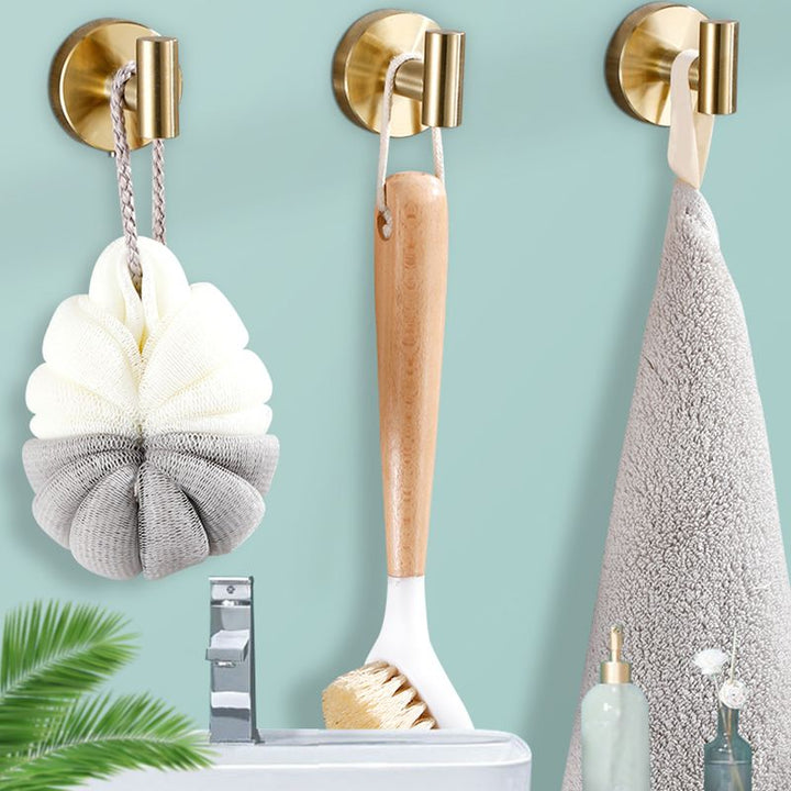 Lisslune | Modern Bathroom Accessory Set Metal Coat Hooks in Polished Chrome/Gold