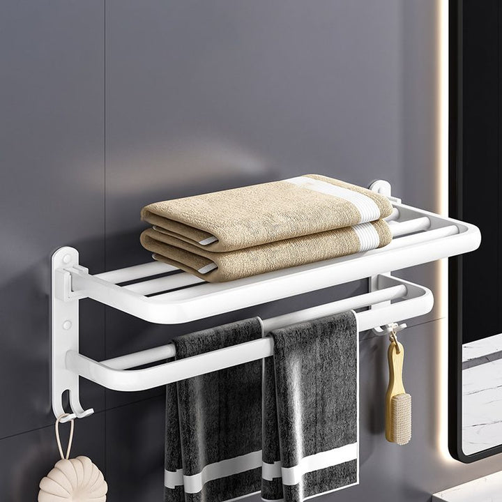 Lisslune | White contemporary bathroom accessories set stainless steel aluminum bathroom set