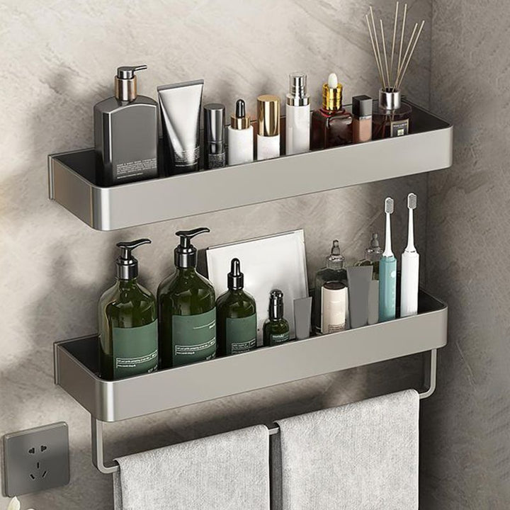 Lisslune | Minimalist Matte Metal Bathroom Accessory Set Modern Bathroom Shelf