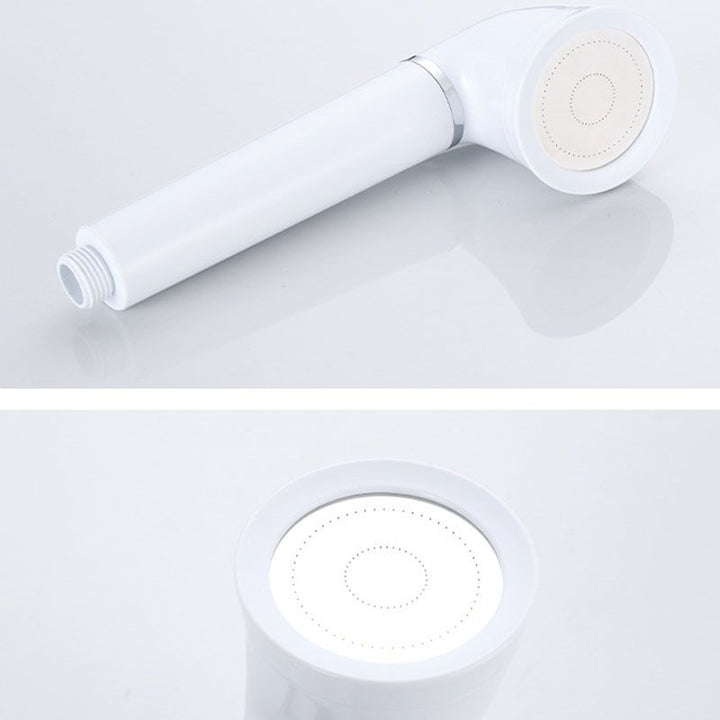 Lisslune | White round shower head plastic supercharged hand shower