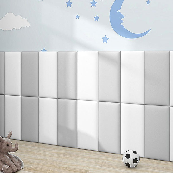 Lisslune | Padded Wall Panel Solid Color PU Leather Waterproof Wall Panel for Children's Room