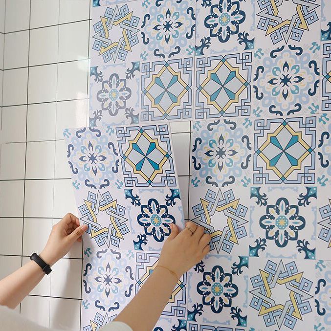 Lisslune | Mosaic Tile Wallpaper Contemporary Plastic Wallpaper with Square Shape