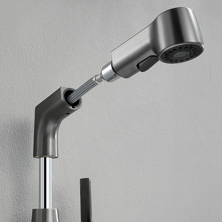 Lisslune | Modern Solid Color Faucet Metal Center Connection Sink Faucet for Bathroom
