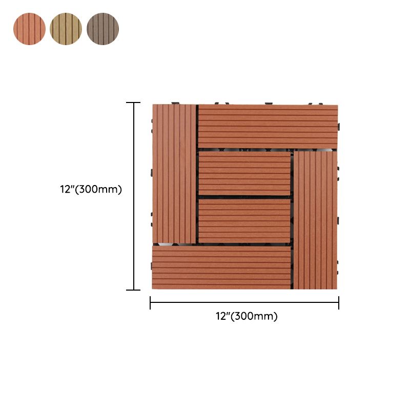 Lisslune | Deck Plank Loose Lay Manufactured Wood Panels Patio Tiles Outdoor Flooring