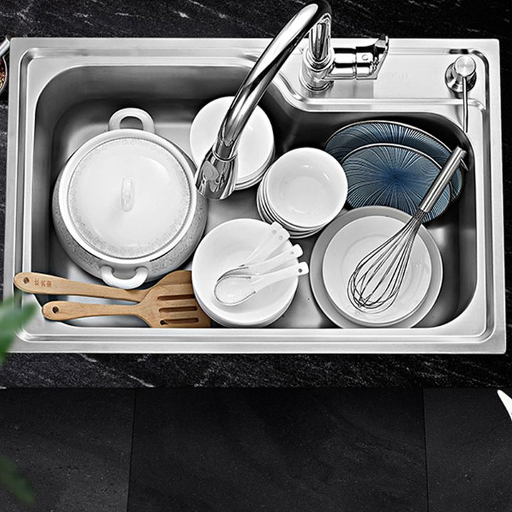 Lisslune | Modern Style Kitchen Sink Dirt Resistant Vanity Kitchen Sink with Drain Kit