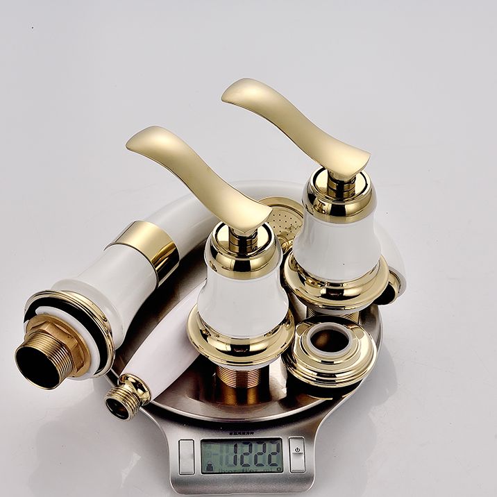 Lisslune | Tradition Bathtub Filler Trim Deck-Mounted Swing Spout Bathtub Filler