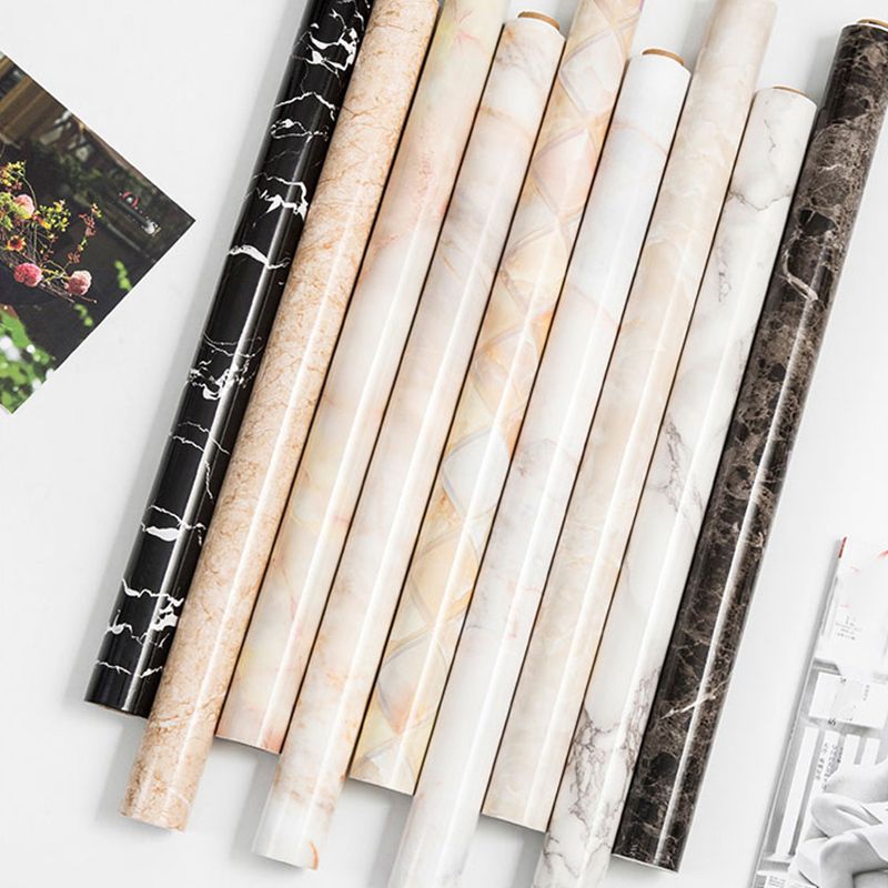 Lisslune | Marble Texture Scratch Resistant Tile PVC Single Peel & Stick Tile for Bathroom Backsplash