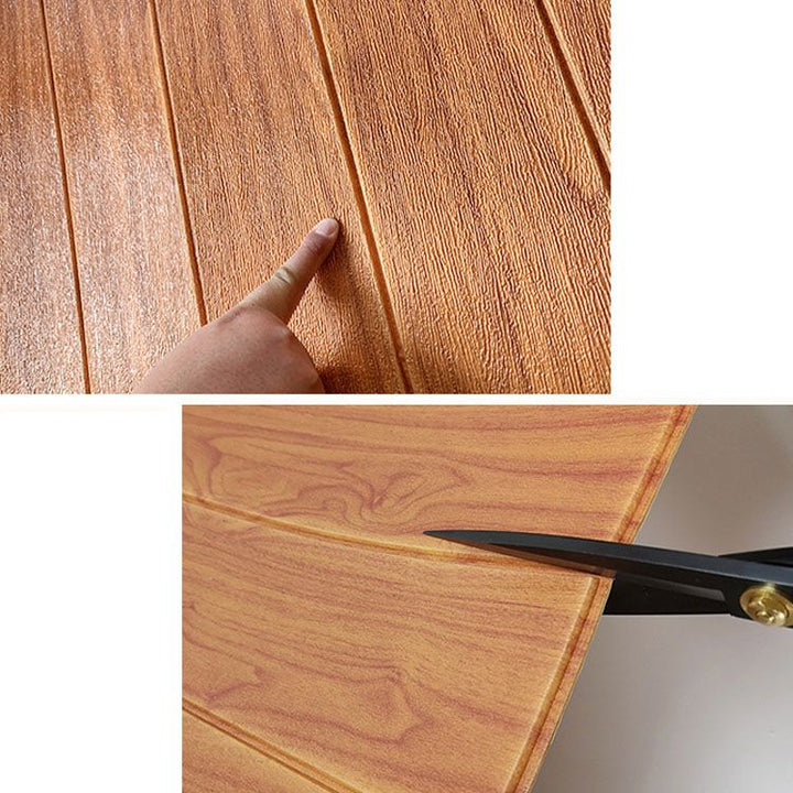 Lisslune | Modern Wall Paneling Peel and Stick Wood Look Design Rectangular Wall Paneling