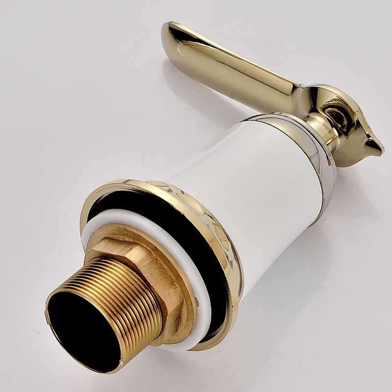 Lisslune | Glam Bathtub Faucet Trim Deck Mounted Lever Handle Swivel Spout Bathtub Faucet