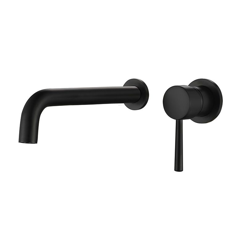 Lisslune | Industrial Sink Faucet Brass Lever Handles Low Arc Wall Mounted Bathroom Faucet
