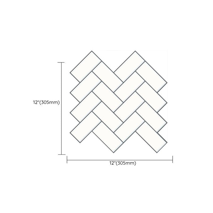 Lisslune | Matte Square Peel & Stick Tile Stone Composite Subway Tile for Kitchen Backsplash
