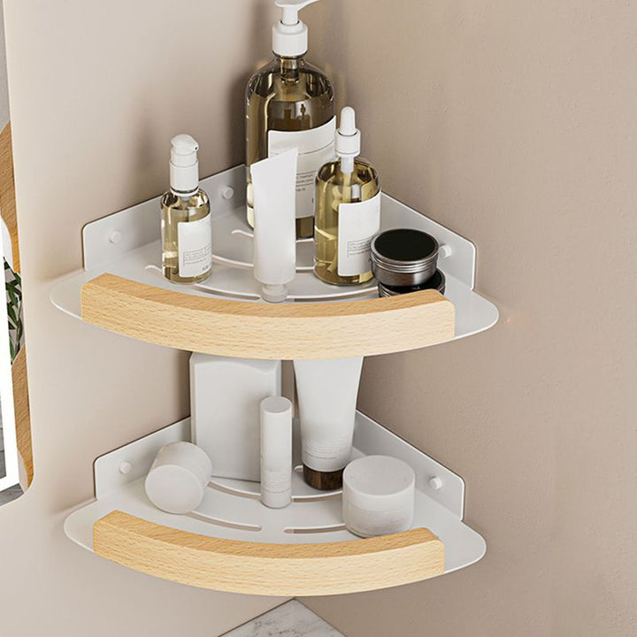 Lisslune | White Metal and Solid Wood Bathroom Accessories Hardware Set