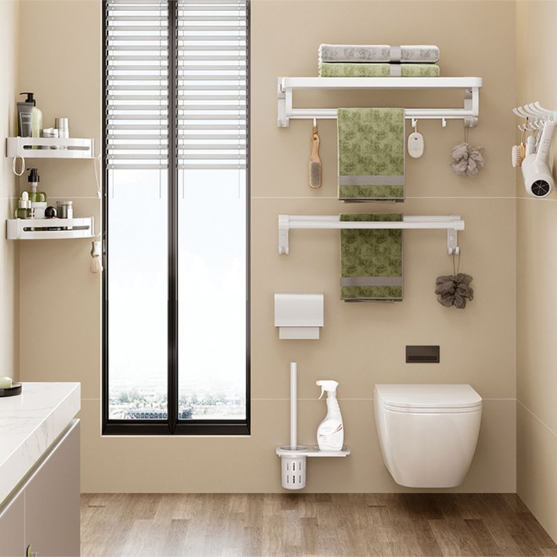 Lisslune | Modern Bathroom Hardware Set Towel Bar White Bathroom Shelf Bathroom Hardware Set
