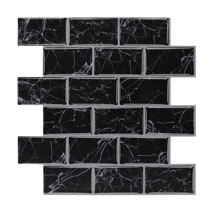 Lisslune | Peel and Stick Tiles Rectangular Stain Resistant PVC Subway Peel and Stick Tiles for the Kitchen