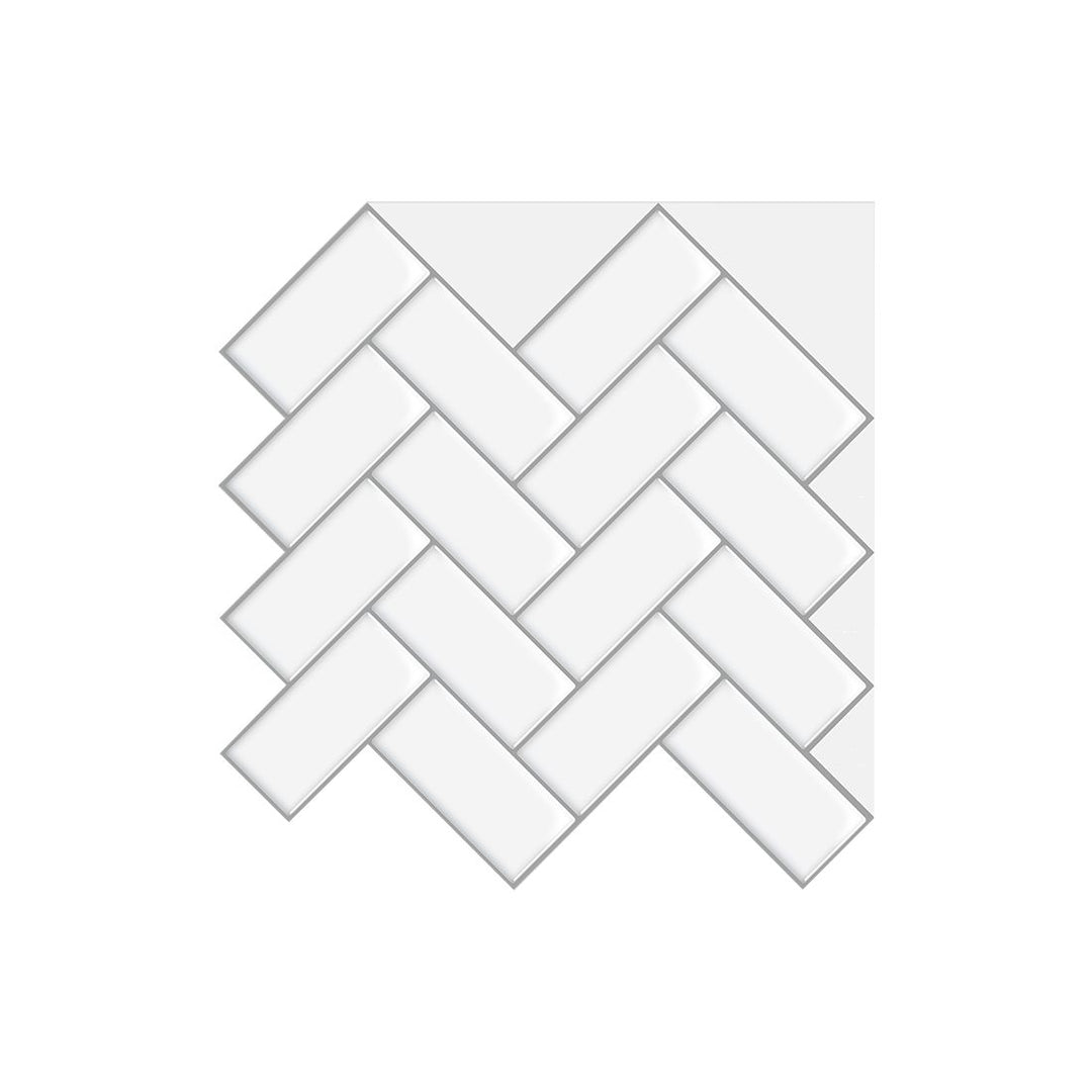 Lisslune | Square Peel & Stick Mosaic Tile Herringbone Peel and Stick Wall Tile