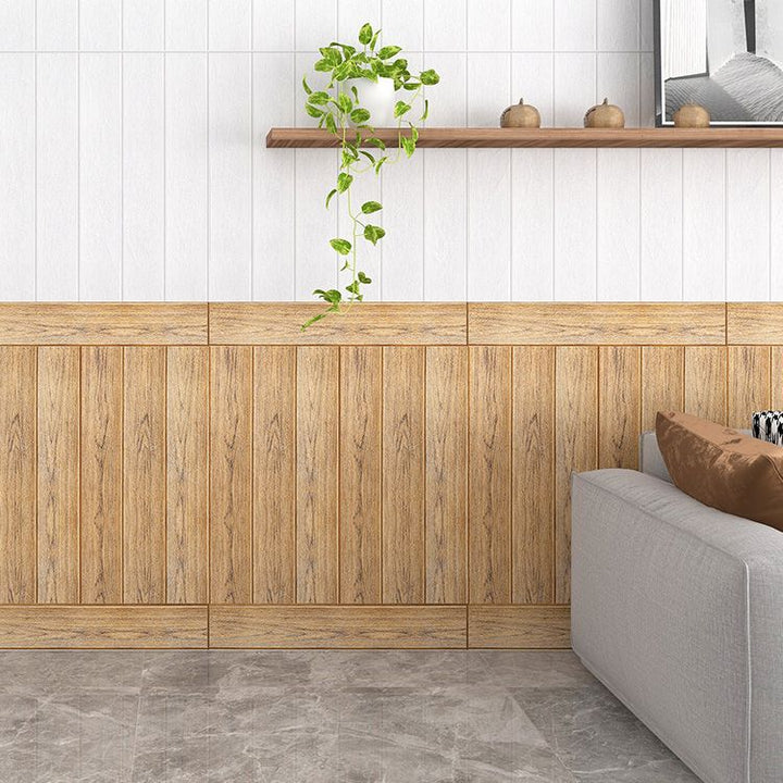 Lisslune | Modern Tin Back Panel 3D Wall Ceiling Wood Grain Design