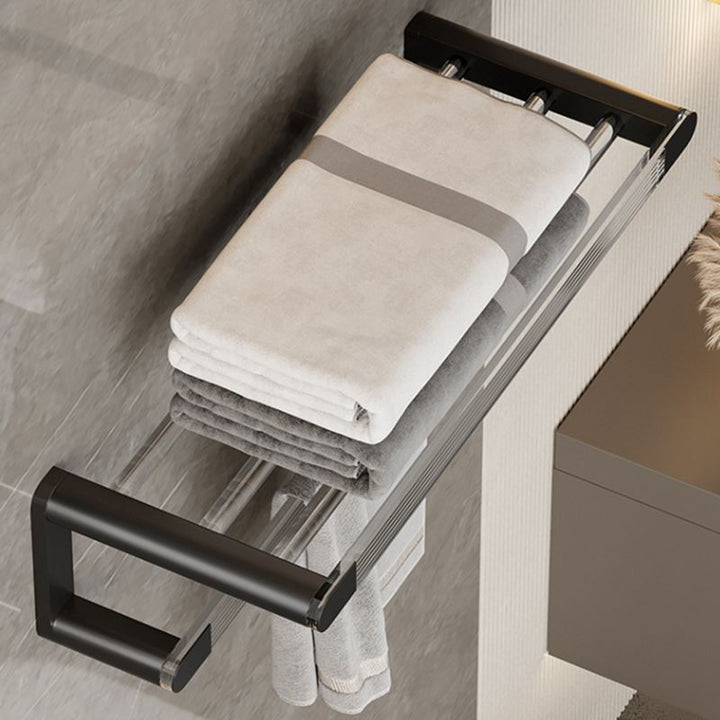 Lisslune | Black Bathroom Set Metallic & Acrylic Bathroom Accessory Set made of Stainless Steel Aluminium