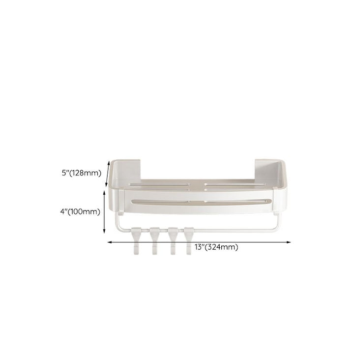 Lisslune | Modern white finish bathroom shelf rectangular & triangle bathroom hardware set