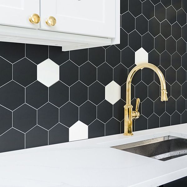 Lisslune | Peel and Stick Tiles Hexagonal Peel and Stick Backsplash 20 Pack