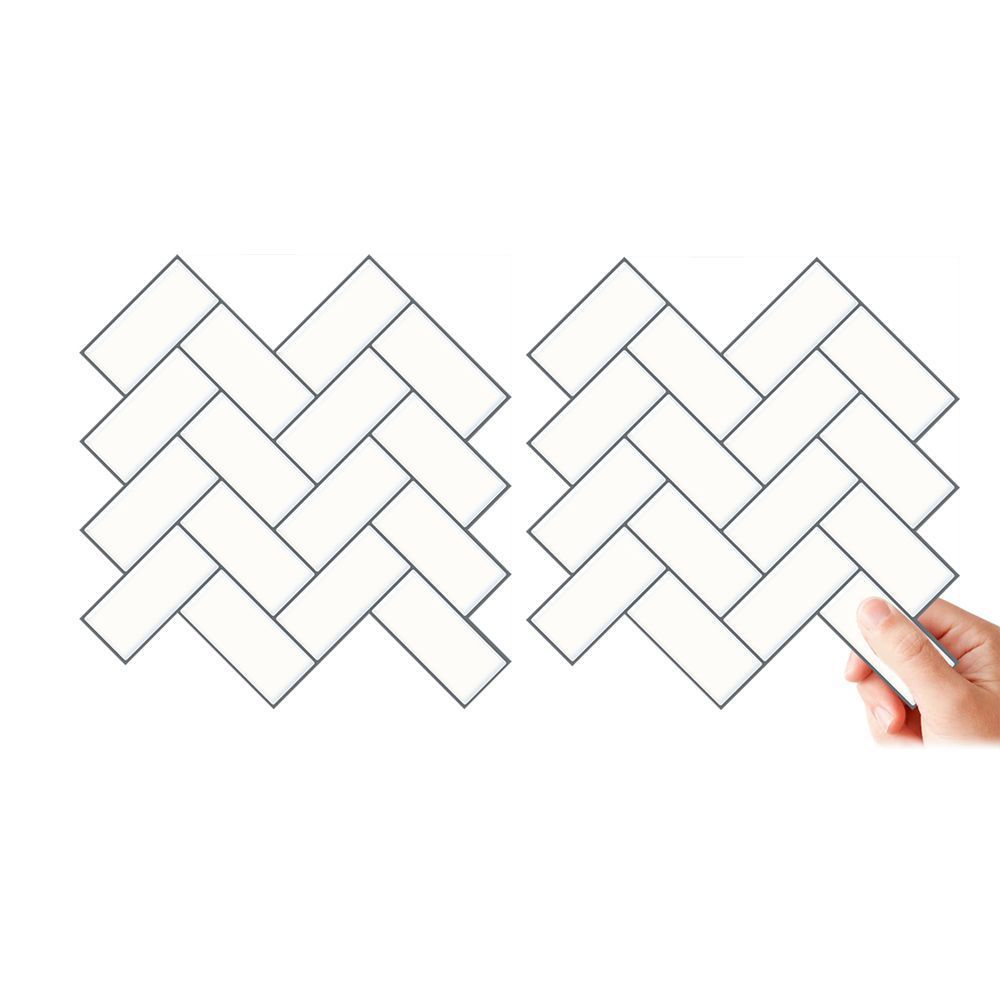 Lisslune | Matte Square Peel & Stick Tile Stone Composite Subway Tile for Kitchen Backsplash