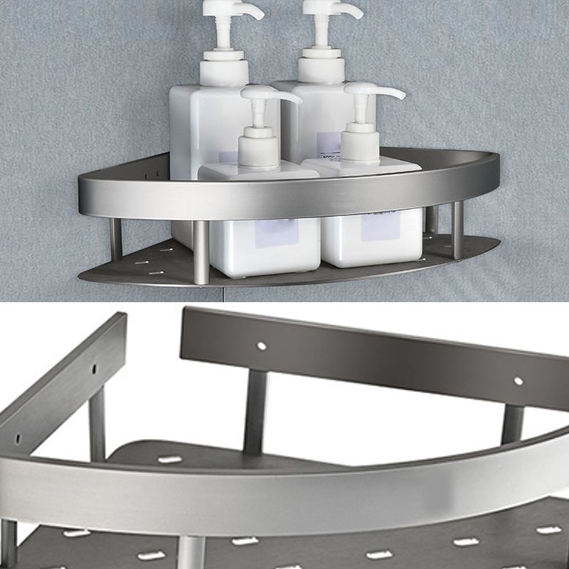 Lisslune | Contemporary Metal 5-piece Bathroom Accessories Set with Bath Shelf