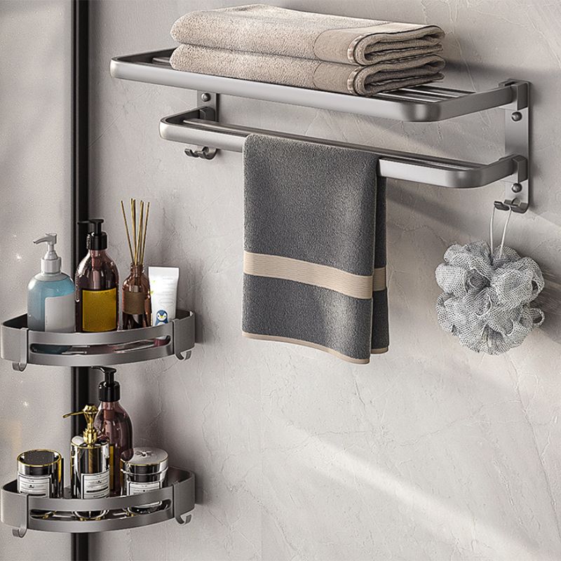 Lisslune | Modern Bathroom Accessory Set Towel Bar Paper Holder Gray Bathroom Accessory Set